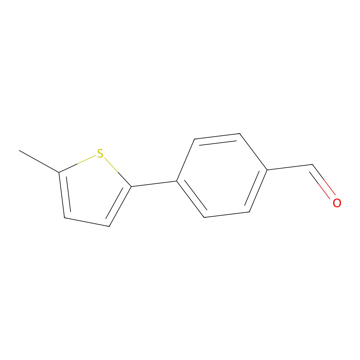 4-(5-Methylthiophen-2-yl)benzaldehyde molecular structure, CAS 1089333-62-9