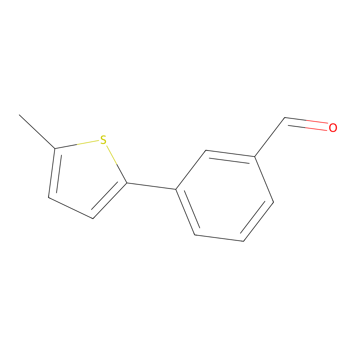 3-(5-Methylthiophen-2-yl)benzaldehyde molecular structure, CAS 1089333-67-4