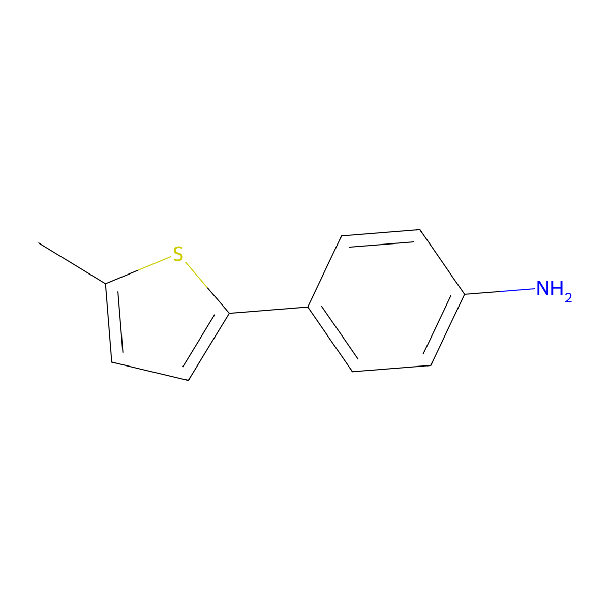 4-(5-Methylthiophen-2-yl)aniline molecular structure, CAS 1089333-72-1