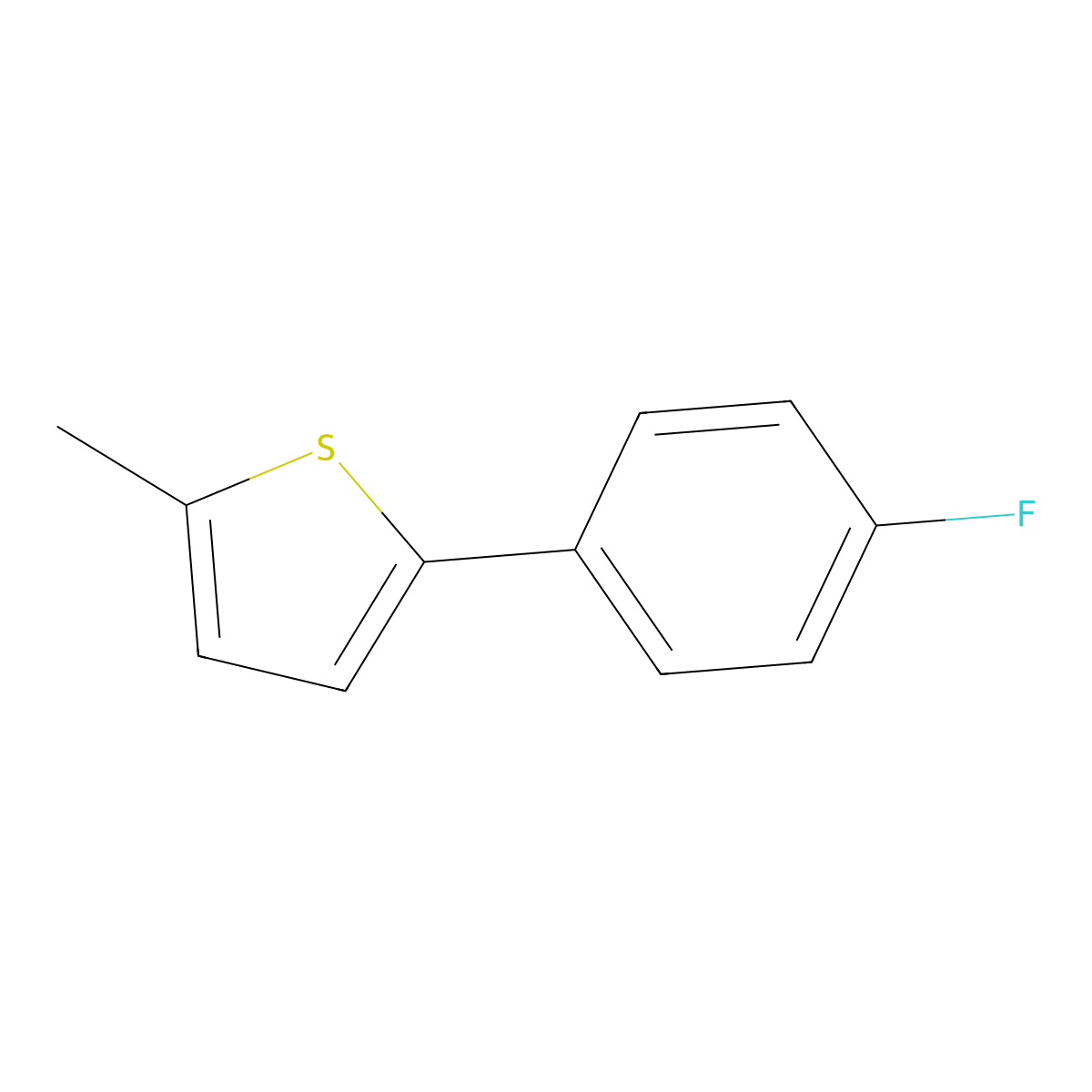 2-(4-Fluorophenyl)-5-methylthiophene molecular structure, CAS 1089333-87-8