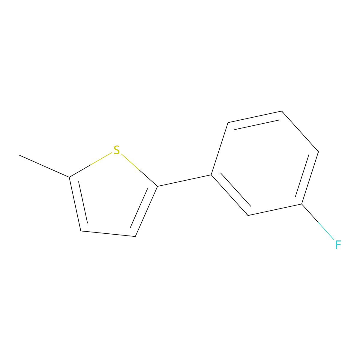 2-(3-Fluorophenyl)-5-methylthiophene molecular structure, CAS 1089333-92-5