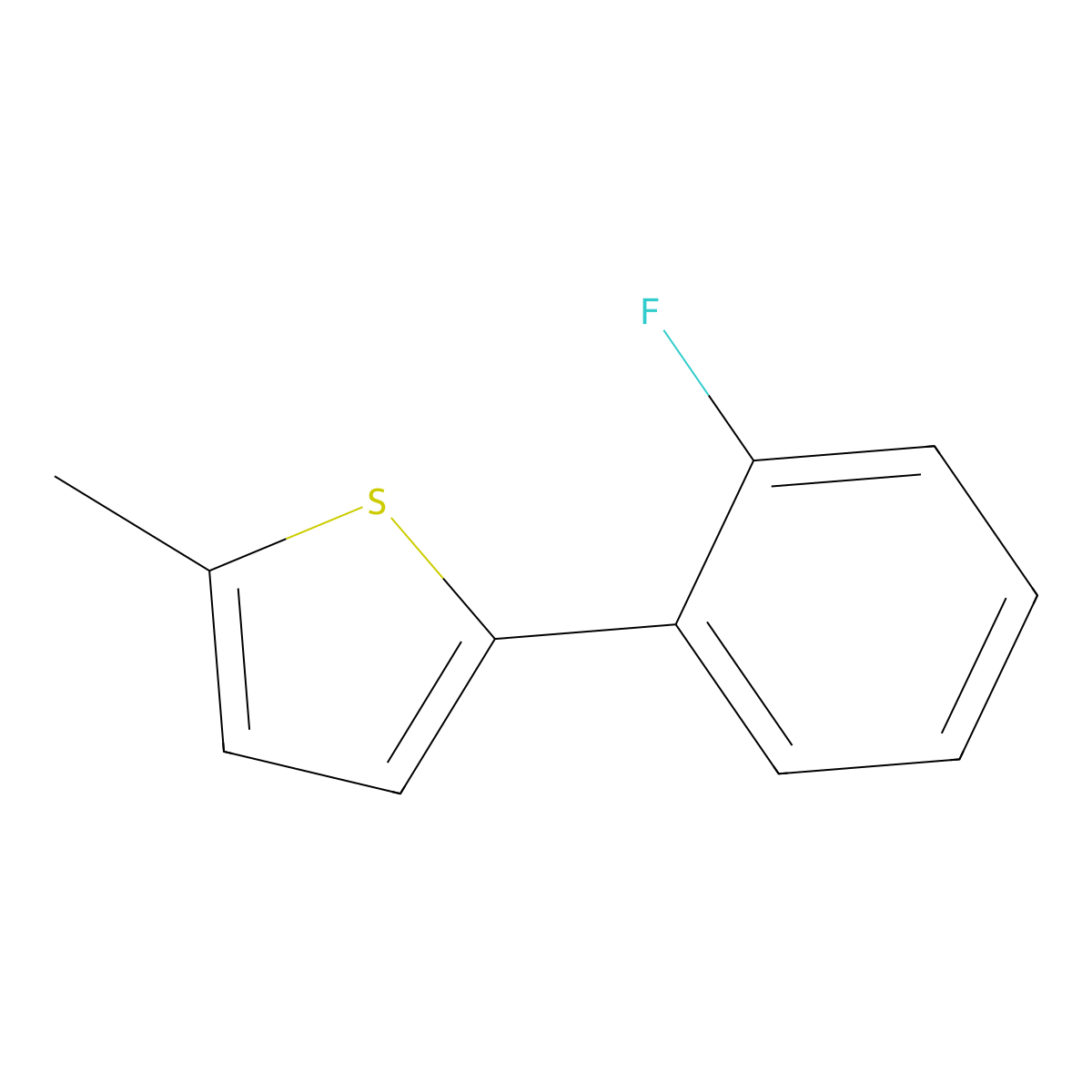 2-(2-Fluorophenyl)-5-methylthiophene molecular structure, CAS 1089333-97-0