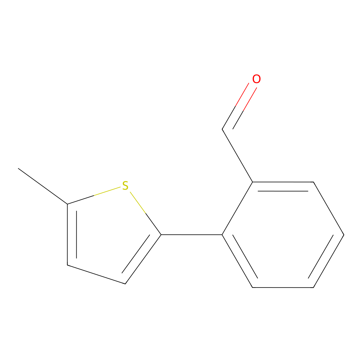 2-(5-Methylthiophen-2-yl)benzaldehyde molecular structure, CAS 1089334-02-0