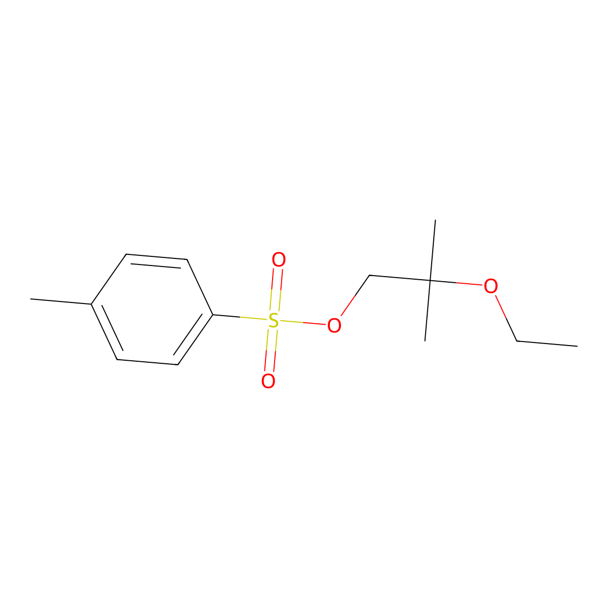 2-Ethoxy-2-methylpropyl 4-methylbenzene-1-sulfonate molecular structure, CAS 1089334-38-2