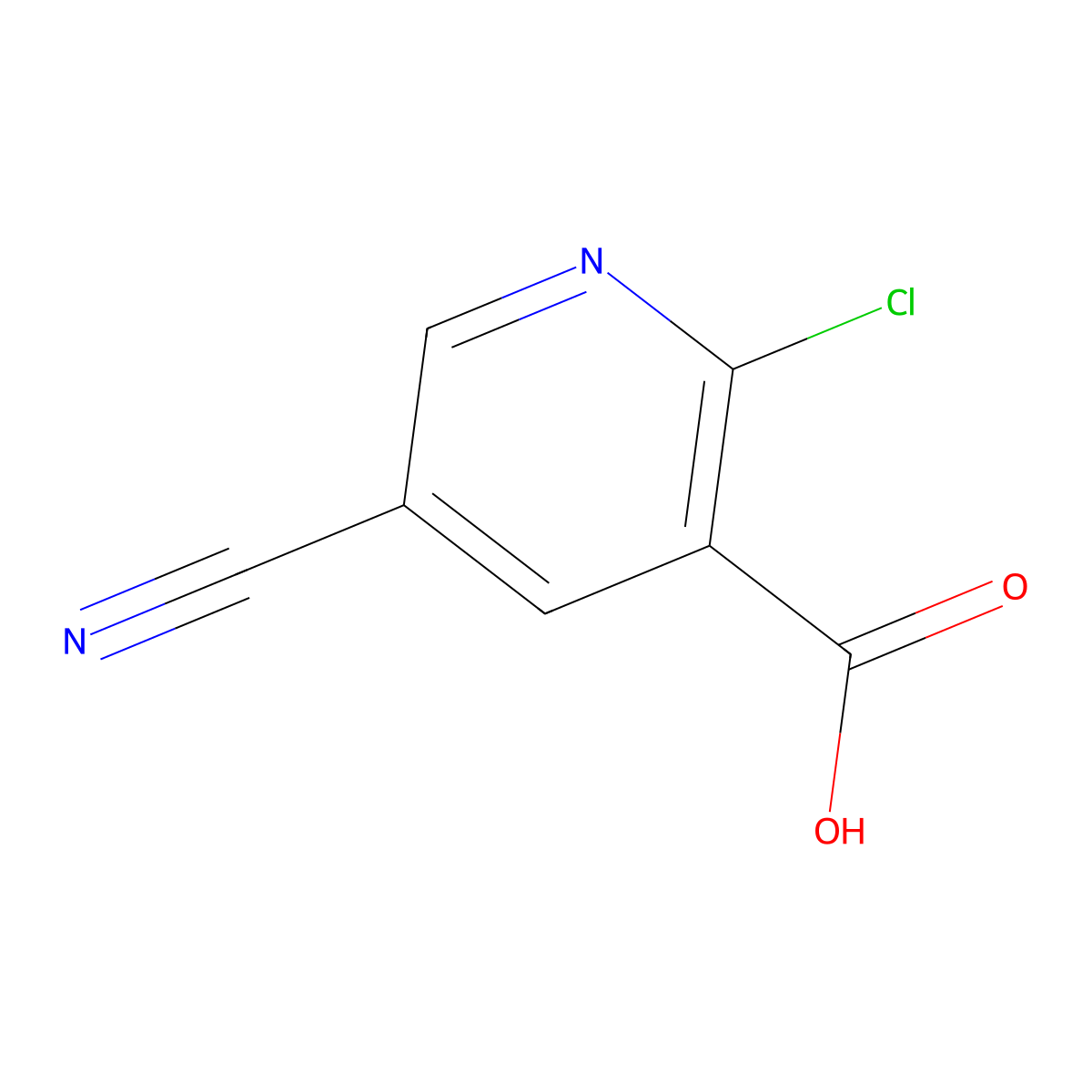 2-Chloro-5-cyanonicotinic acid molecular structure, CAS 1089335-56-7