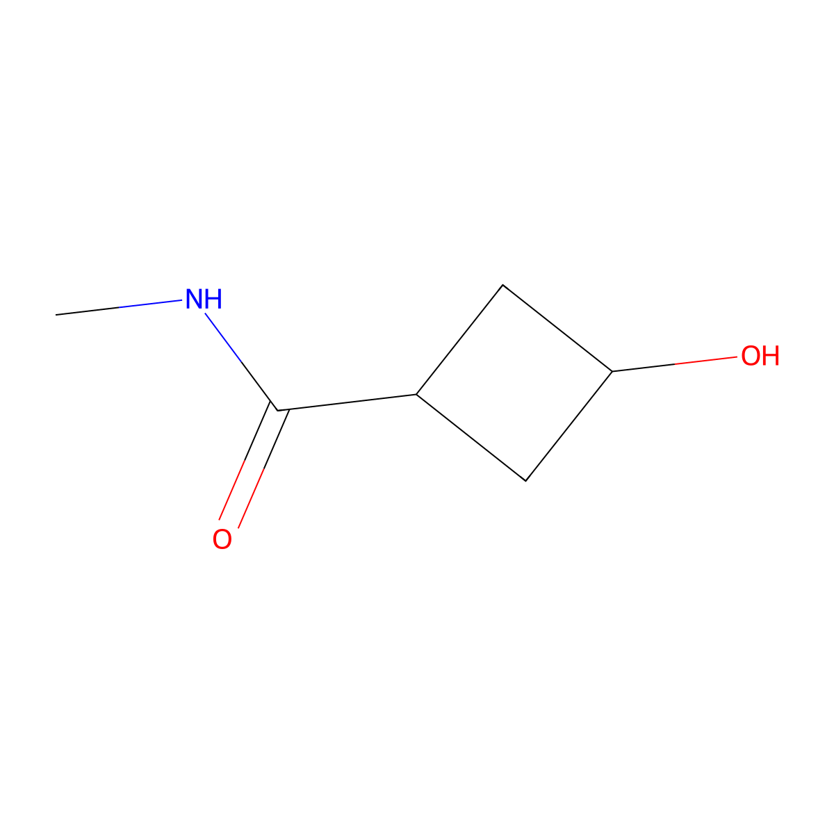 3-hydroxy-N-methylcyclobutane-1-carboxamide molecular structure, CAS 1089340-69-1