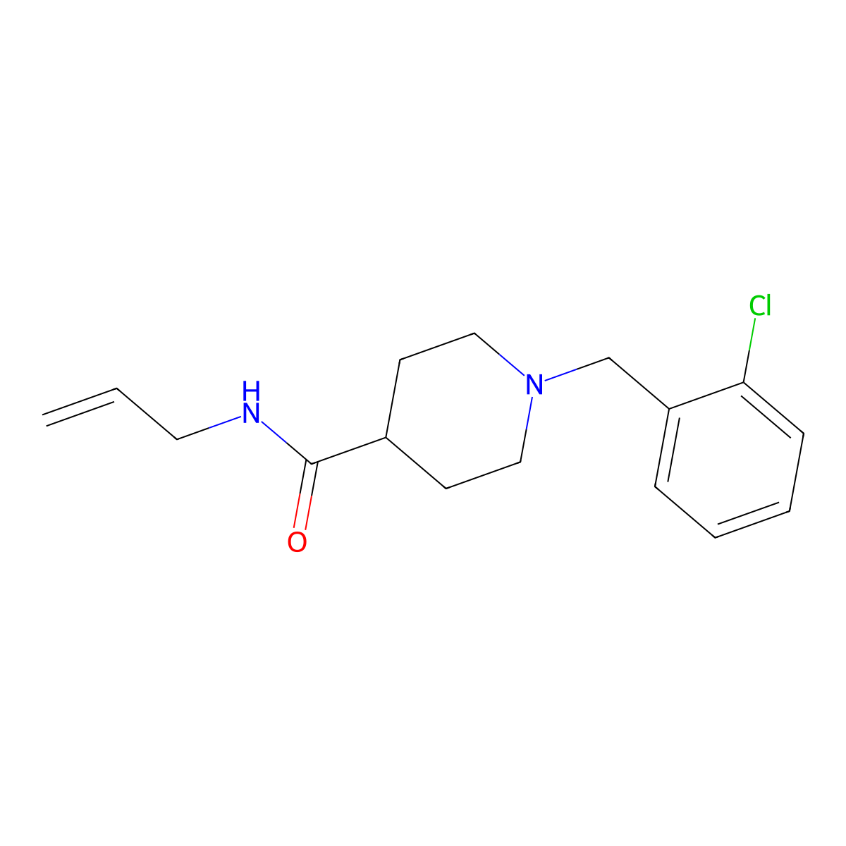 1-(2-chlorobenzyl)-N-(prop-2-en-1-yl)piperidine-4-carboxamide molecular structure, CAS 1089340-76-0