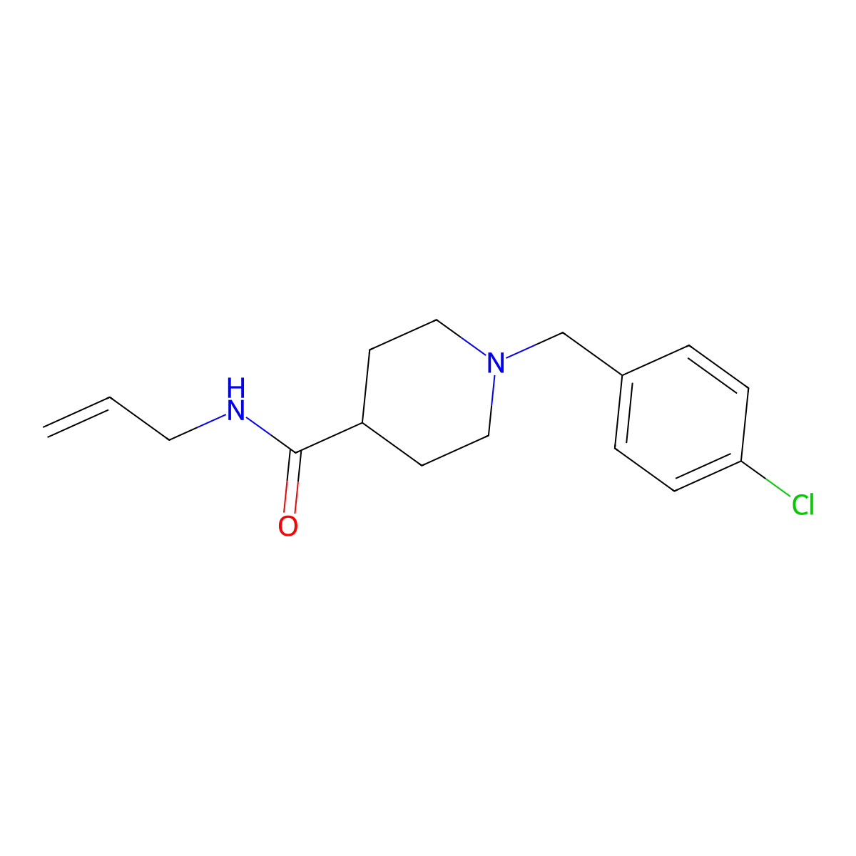 1-(4-chlorobenzyl)-N-(prop-2-en-1-yl)piperidine-4-carboxamide molecular structure, CAS 1089341-31-0