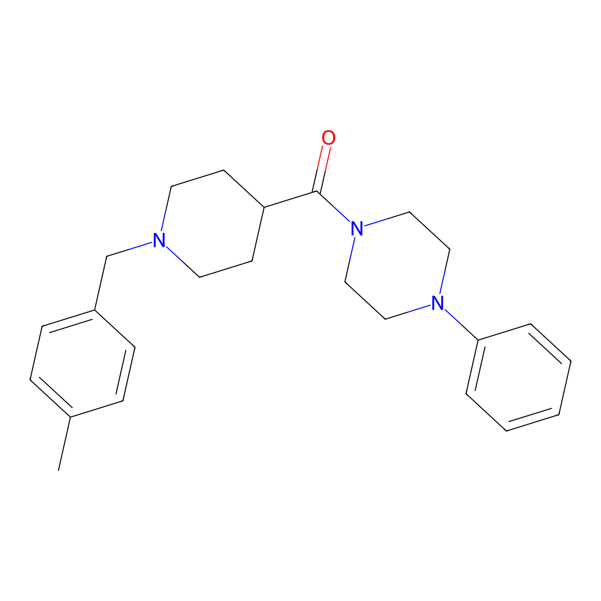 [1-(4-Methylbenzyl)piperidin-4-yl](4-phenylpiperazin-1-yl)methanone molecular structure, CAS 1089342-02-8
