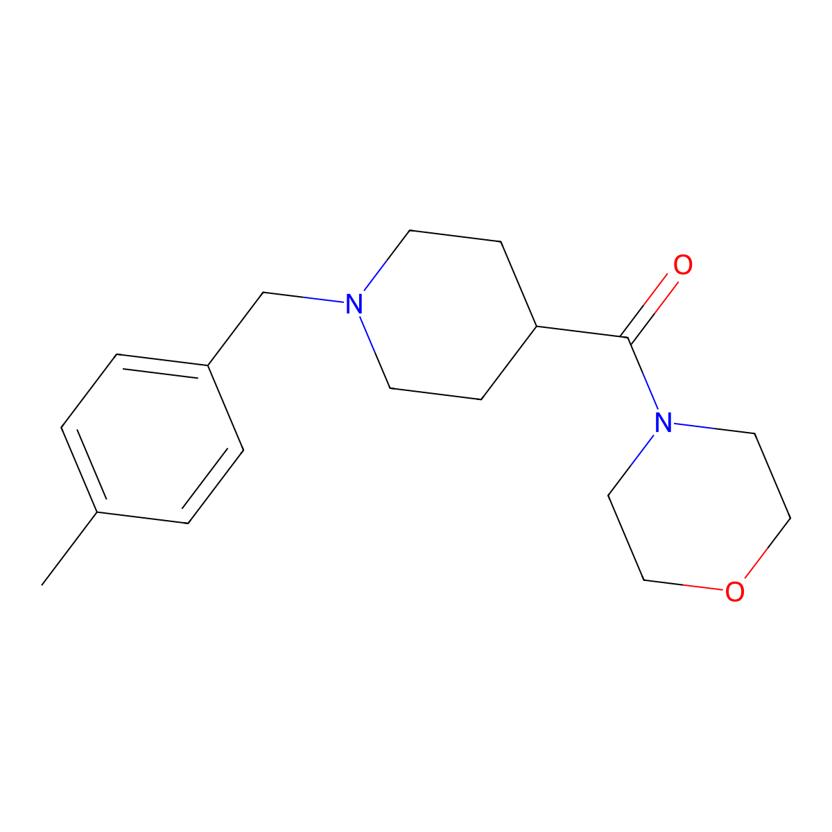 [1-(4-Methylbenzyl)piperidin-4-yl](morpholin-4-yl)methanone molecular structure, CAS 1089342-33-5