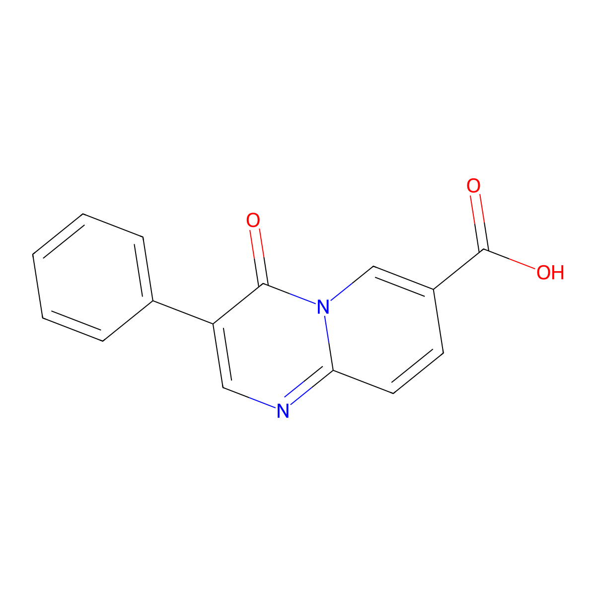 4-oxo-3-phenyl-4H-pyrido[1,2-a]pyrimidine-7-carboxylic acid molecular structure, CAS 1089342-74-4