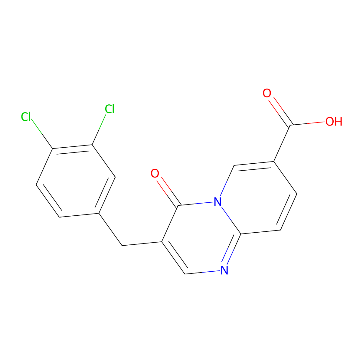 3-(3,4-dichlorobenzyl)-4-oxo-4H-pyrido[1,2-a]pyrimidine-7-carboxylic acid molecular structure, CAS 1089342-78-8