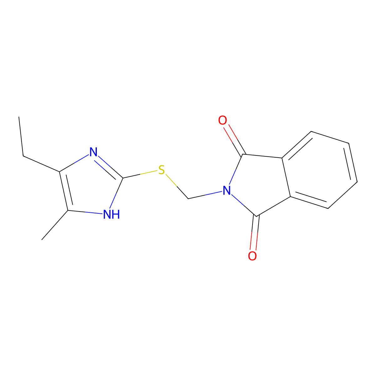 2-{[(5-ethyl-4-methyl-1H-imidazol-2-yl)sulfanyl]methyl}-1H-isoindole-1,3(2H)-dione molecular structure, CAS 1089343-25-8