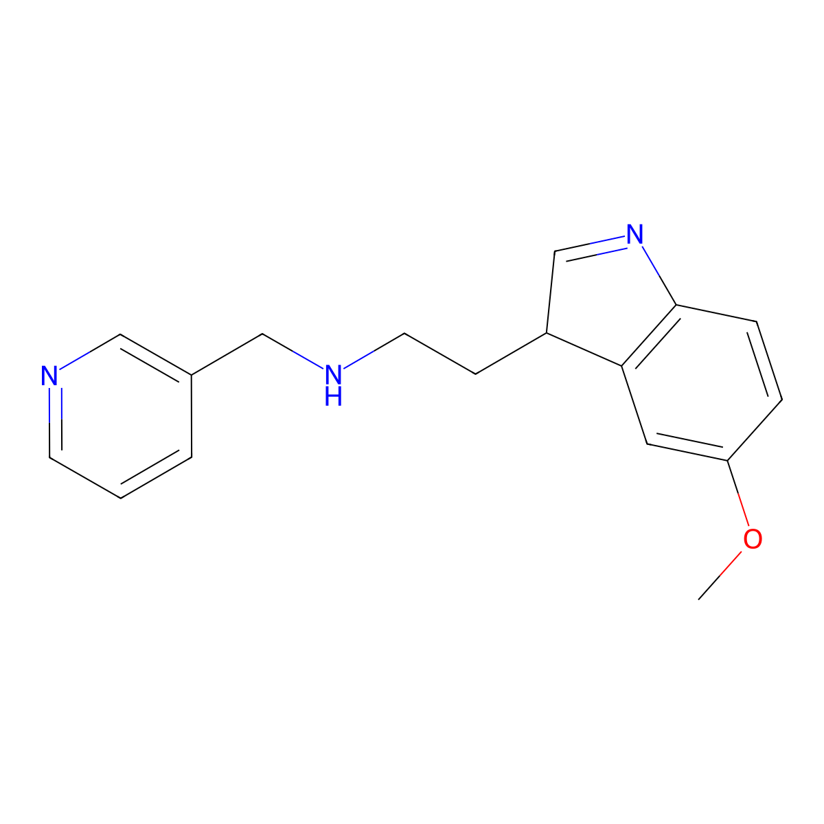 N-[2-(5-methoxy-3H-indol-3-yl)ethyl]-N-(pyridin-3-ylmethyl)amine molecular structure, CAS 1089343-45-2
