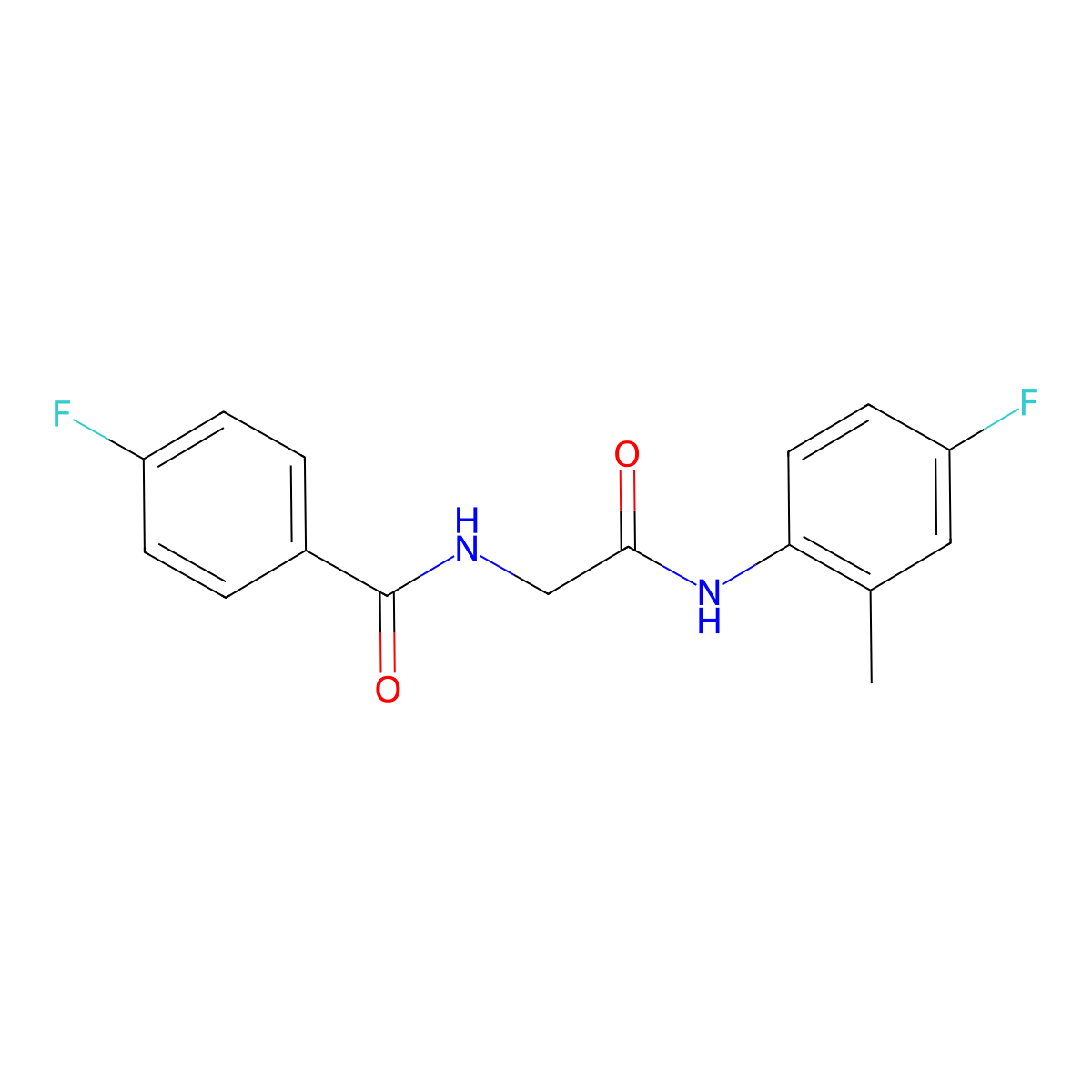 4-fluoro-N-[2-(4-fluoro-2-methylanilino)-2-oxoethyl]benzamide molecular structure, CAS 1089369-56-1