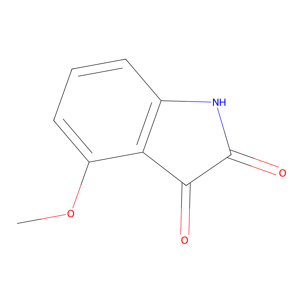 4-methoxy-2,3-dihydro-1H-indole-2,3-dione molecular structure, CAS 108937-87-7