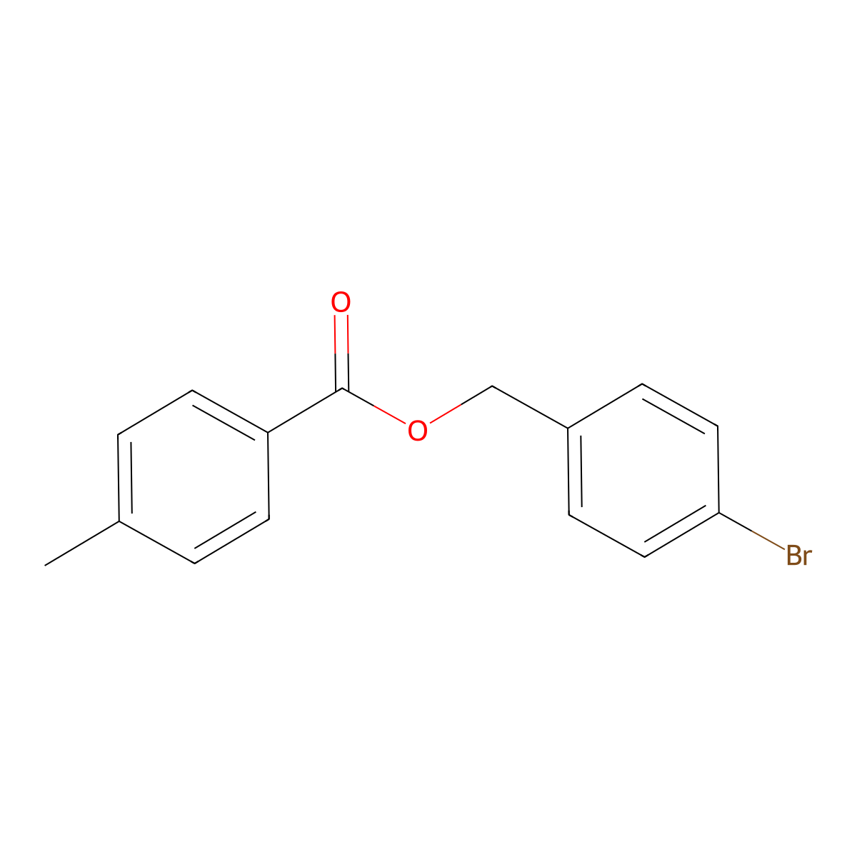(4-Bromophenyl)methyl 4-methylbenzoate molecular structure, CAS 108939-26-0