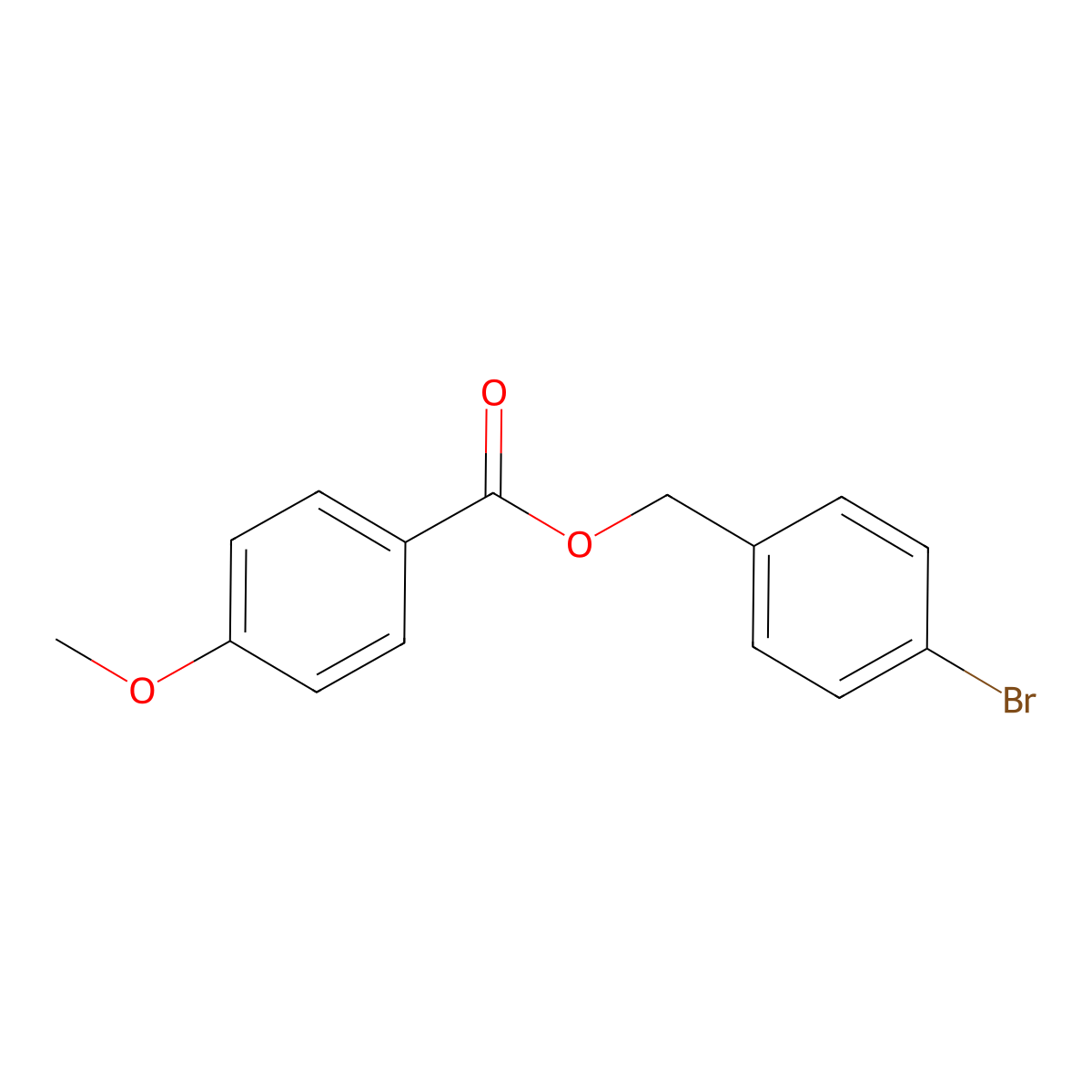 (4-Bromophenyl)methyl 4-methoxybenzoate molecular structure, CAS 108939-27-1