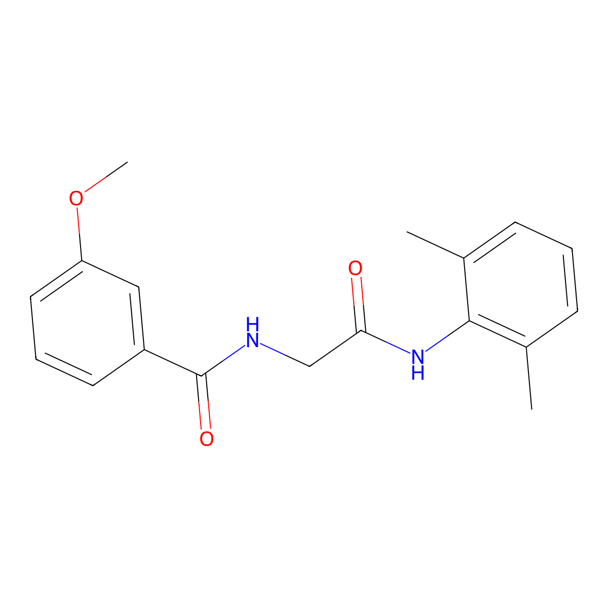 N-{2-[(2,6-dimethylphenyl)amino]-2-oxoethyl}-3-methoxybenzamide molecular structure, CAS 1089403-84-8