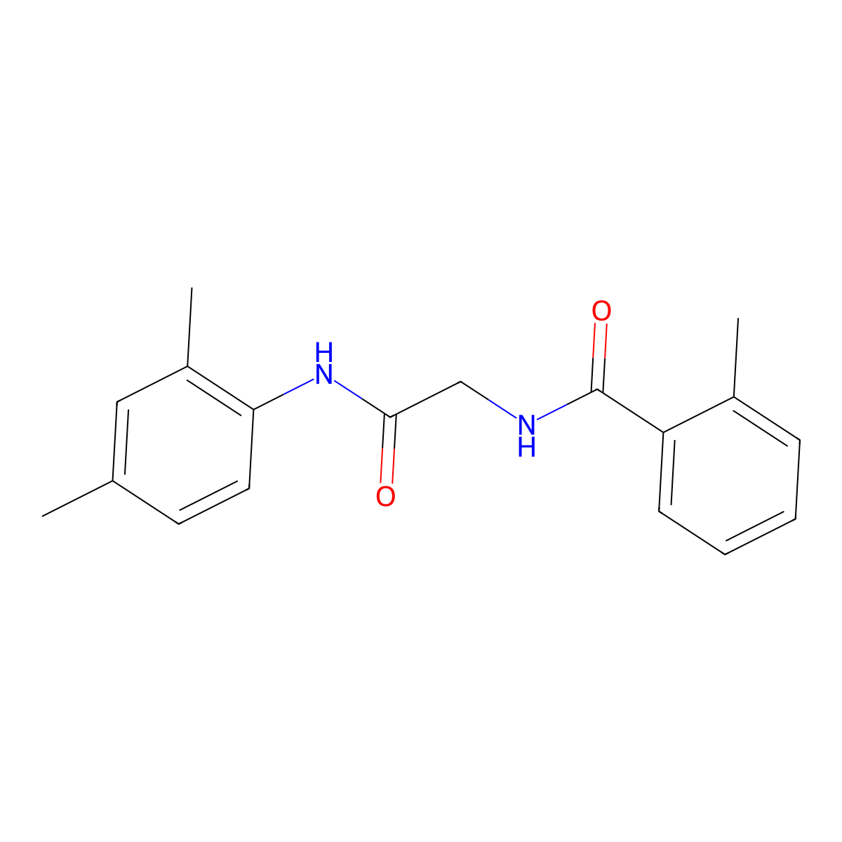 N-{2-[(2,4-dimethylphenyl)amino]-2-oxoethyl}-2-methylbenzamide molecular structure, CAS 1089457-25-9