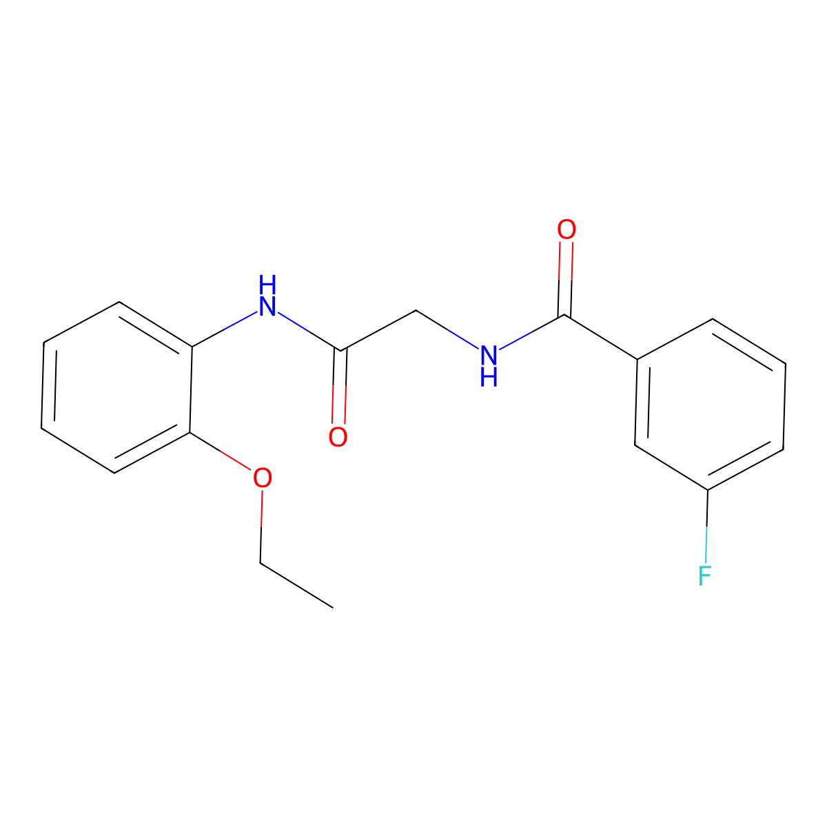 N-{2-[(2-ethoxyphenyl)amino]-2-oxoethyl}-3-fluorobenzamide molecular structure, CAS 1089470-48-3