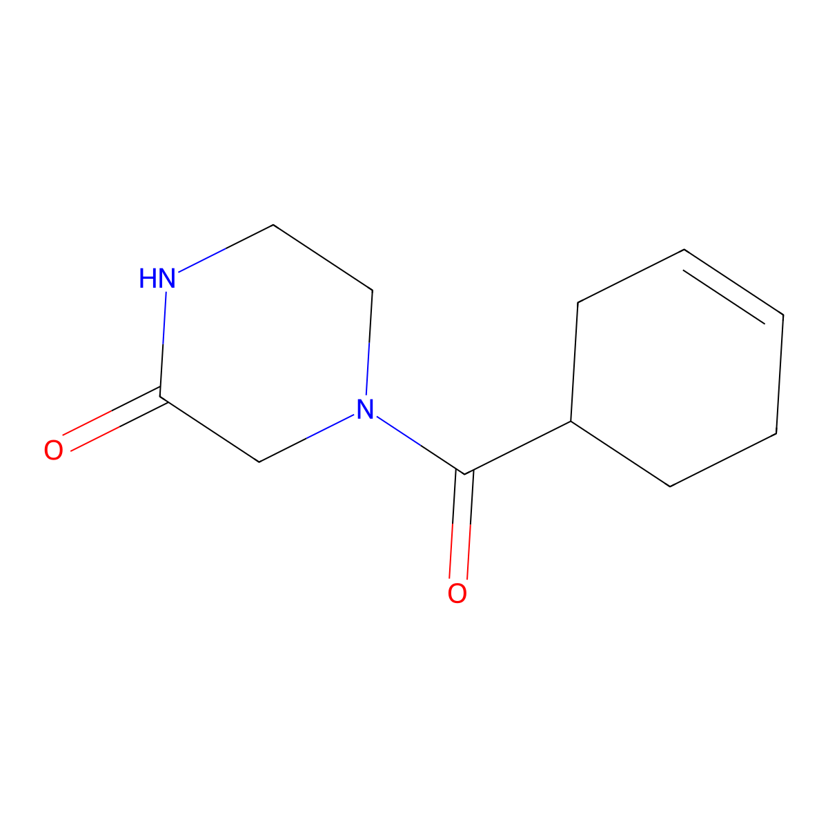 4-(Cyclohex-3-ene-1-carbonyl)piperazin-2-one molecular structure, CAS 1089520-50-2