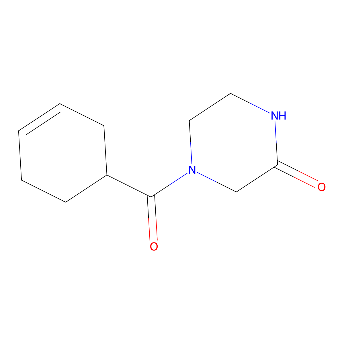 4-(Cyclohex-3-ene-1-carbonyl)piperazin-2-one molecular structure, CAS 1089520-50-2