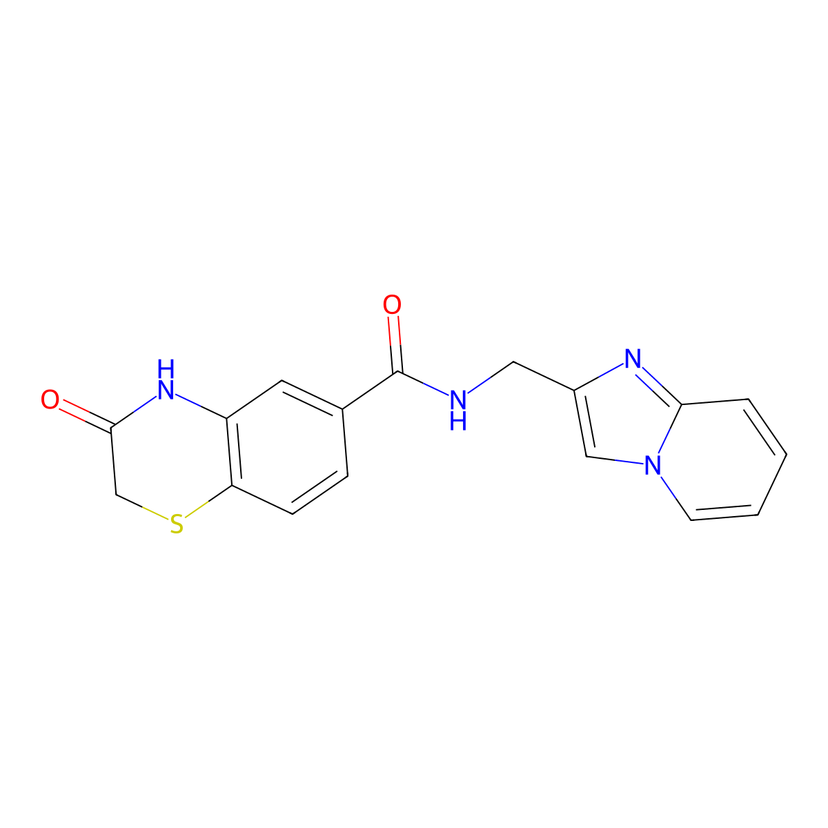 N-({imidazo[1,2-a]pyridin-2-yl}methyl)-3-oxo-3,4-dihydro-2H-1,4-benzothiazine-6-carboxamide molecular structure, CAS 1089522-56-4