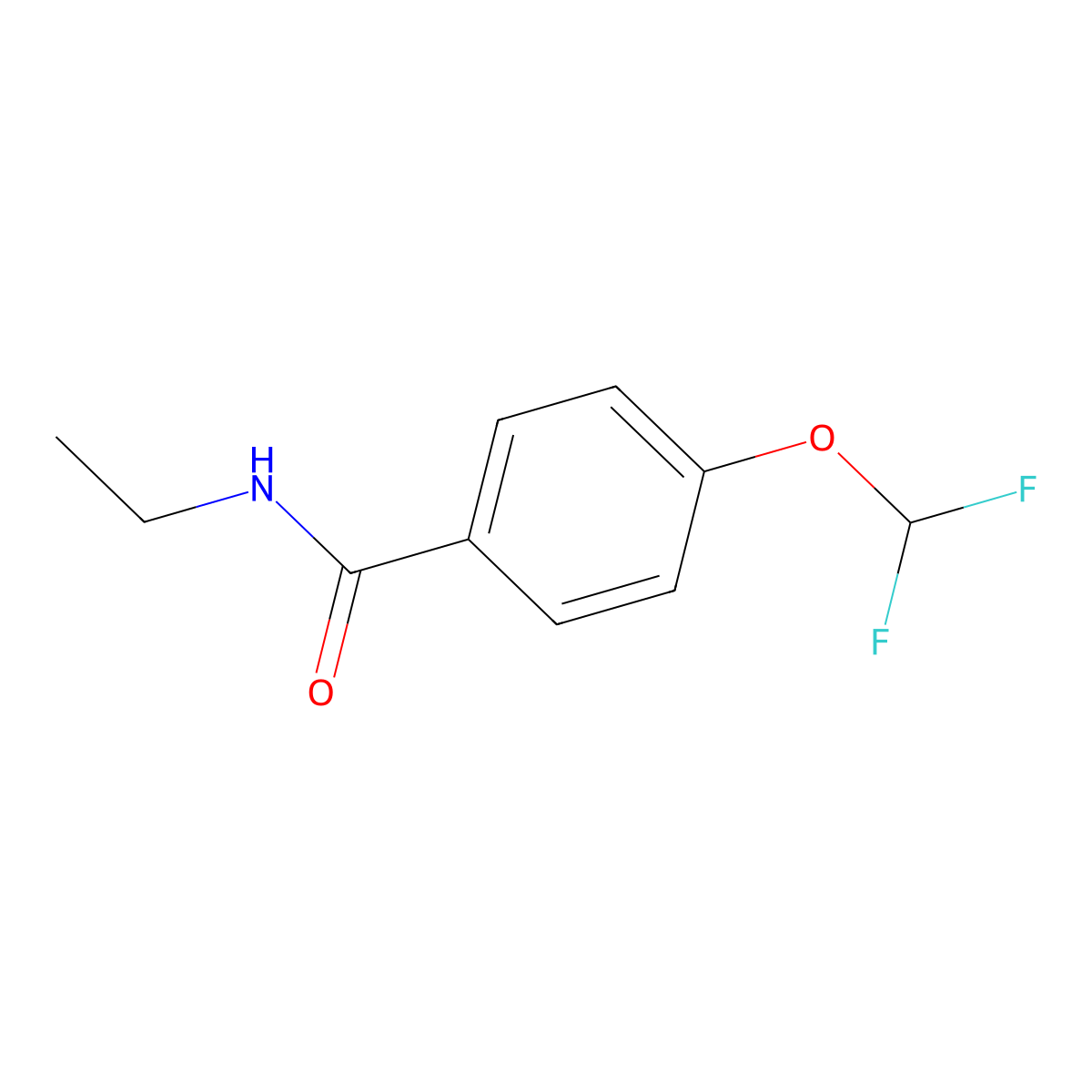 4-(difluoromethoxy)-N-ethylbenzamide molecular structure, CAS 1089523-87-4