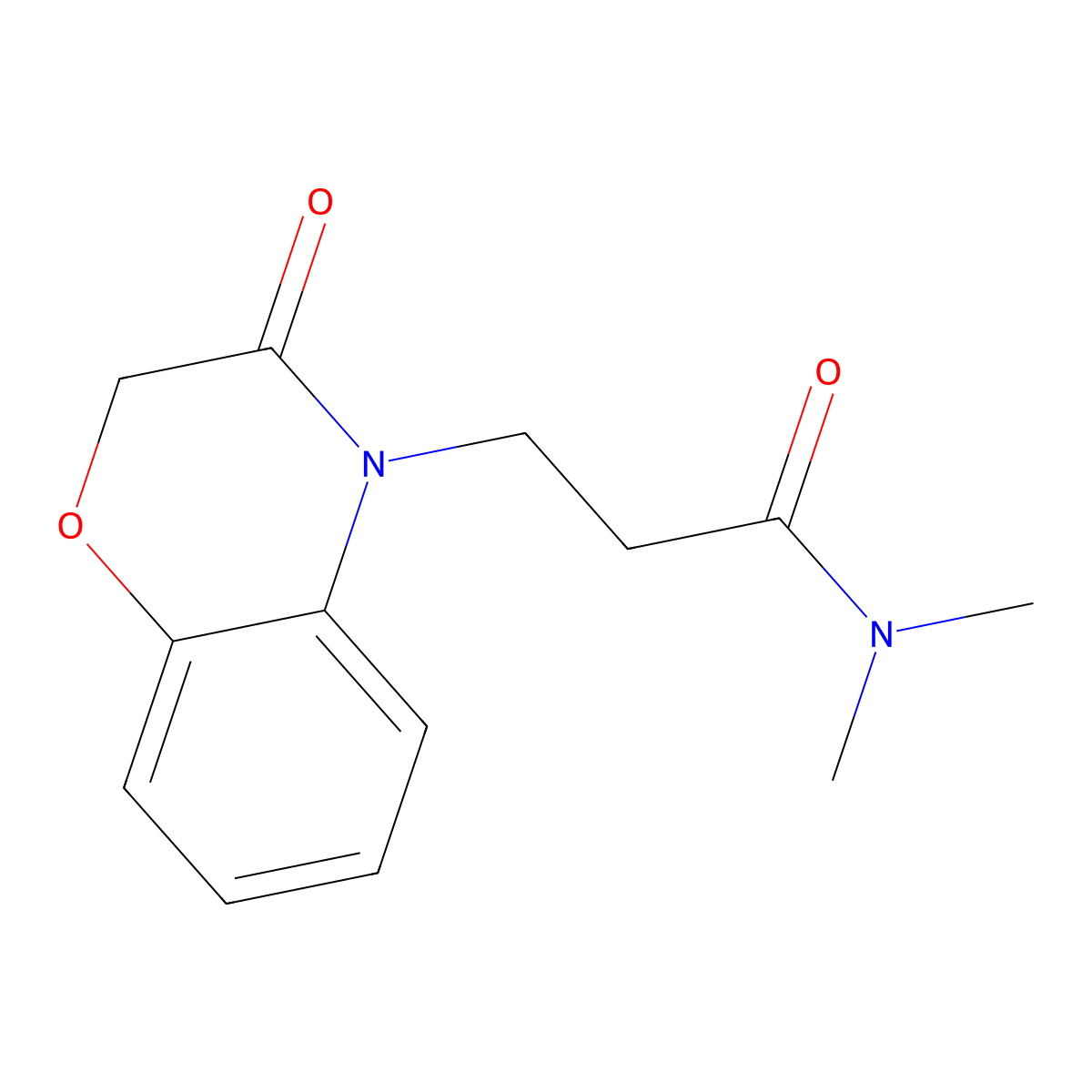 N,N-dimethyl-3-(3-oxo-3,4-dihydro-2H-1,4-benzoxazin-4-yl)propanamide molecular structure, CAS 1089531-54-3