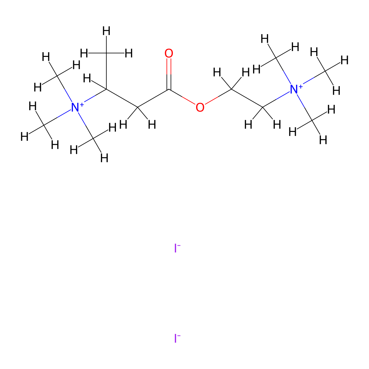 Ammonium, (2-carboxy-1-methylethyl)trimethyl-, iodide, ester with choline iodide molecular structure, CAS 108955-72-2