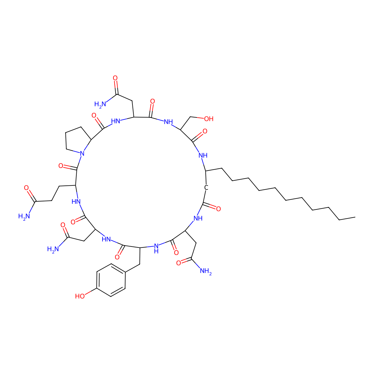 Iturin D molecular structure, CAS 108956-22-5