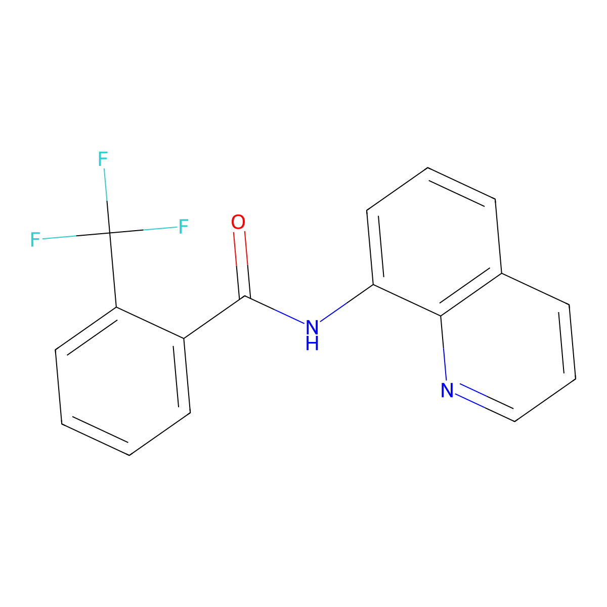 N-(quinolin-8-yl)-2-(trifluoromethyl)benzamide molecular structure, CAS 1089568-27-3
