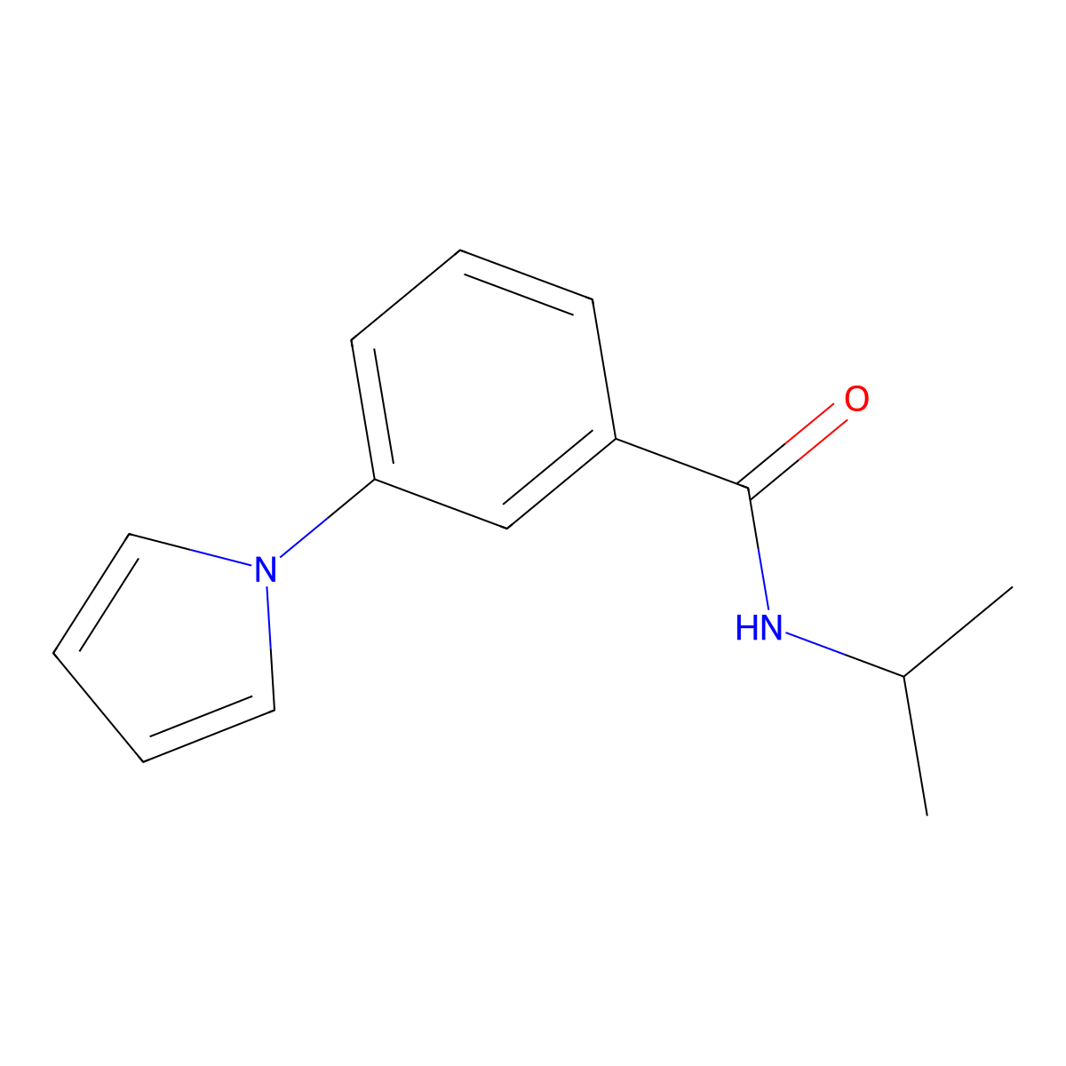 N-(propan-2-yl)-3-(1H-pyrrol-1-yl)benzamide molecular structure, CAS 1089569-54-9