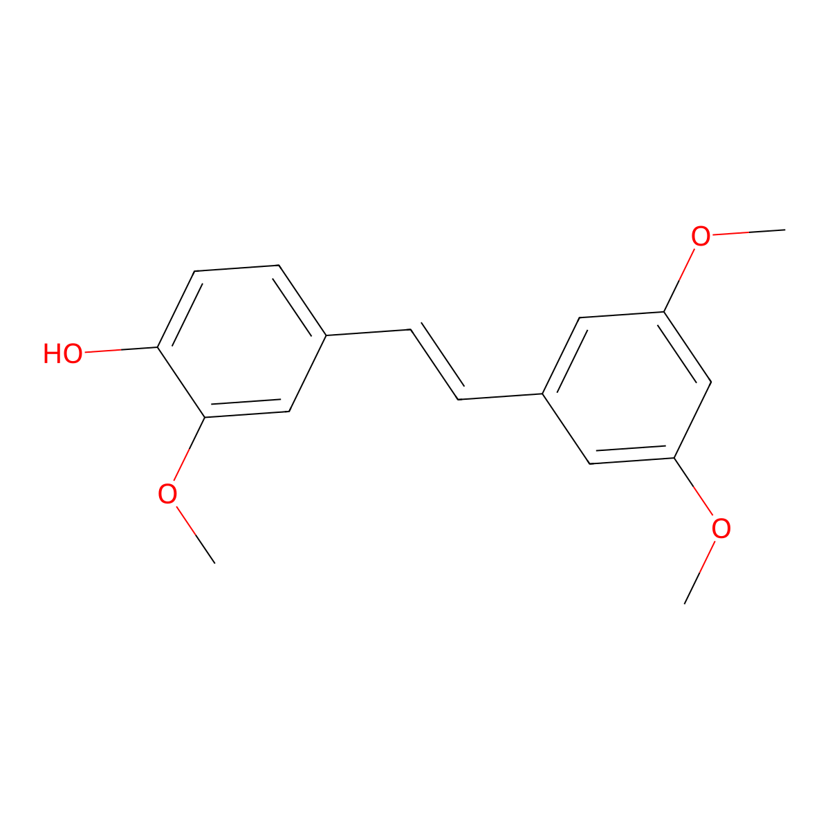 3,3',5'-Tri-O-methylpiceatannol molecular structure, CAS 108957-72-8