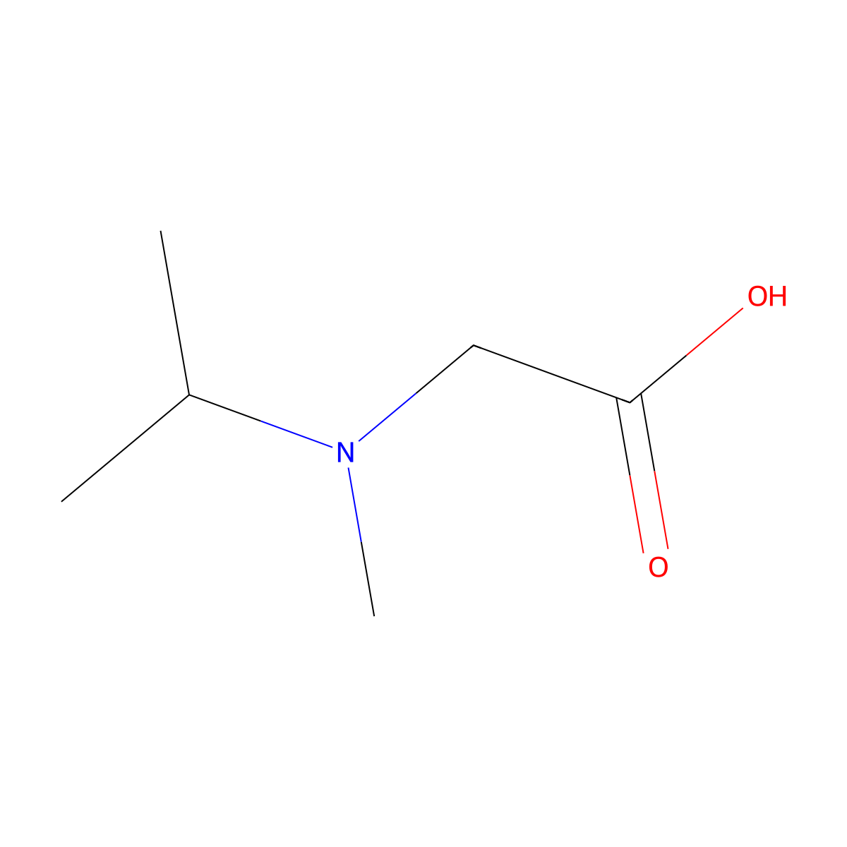 N-Isopropyl-N-methylglycine molecular structure, CAS 108957-96-6