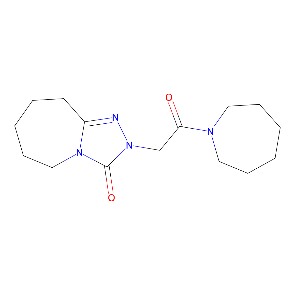 2-[2-(azepan-1-yl)-2-oxoethyl]-2H,3H,5H,6H,7H,8H,9H-[1,2,4]triazolo[4,3-a]azepin-3-one molecular structure, CAS 1089575-18-7