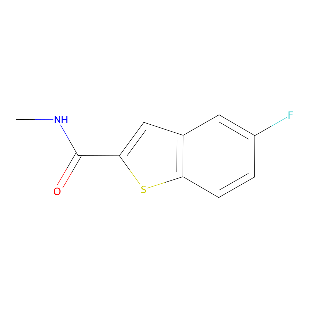 5-fluoro-N-methyl-1-benzothiophene-2-carboxamide molecular structure, CAS 1089580-14-2