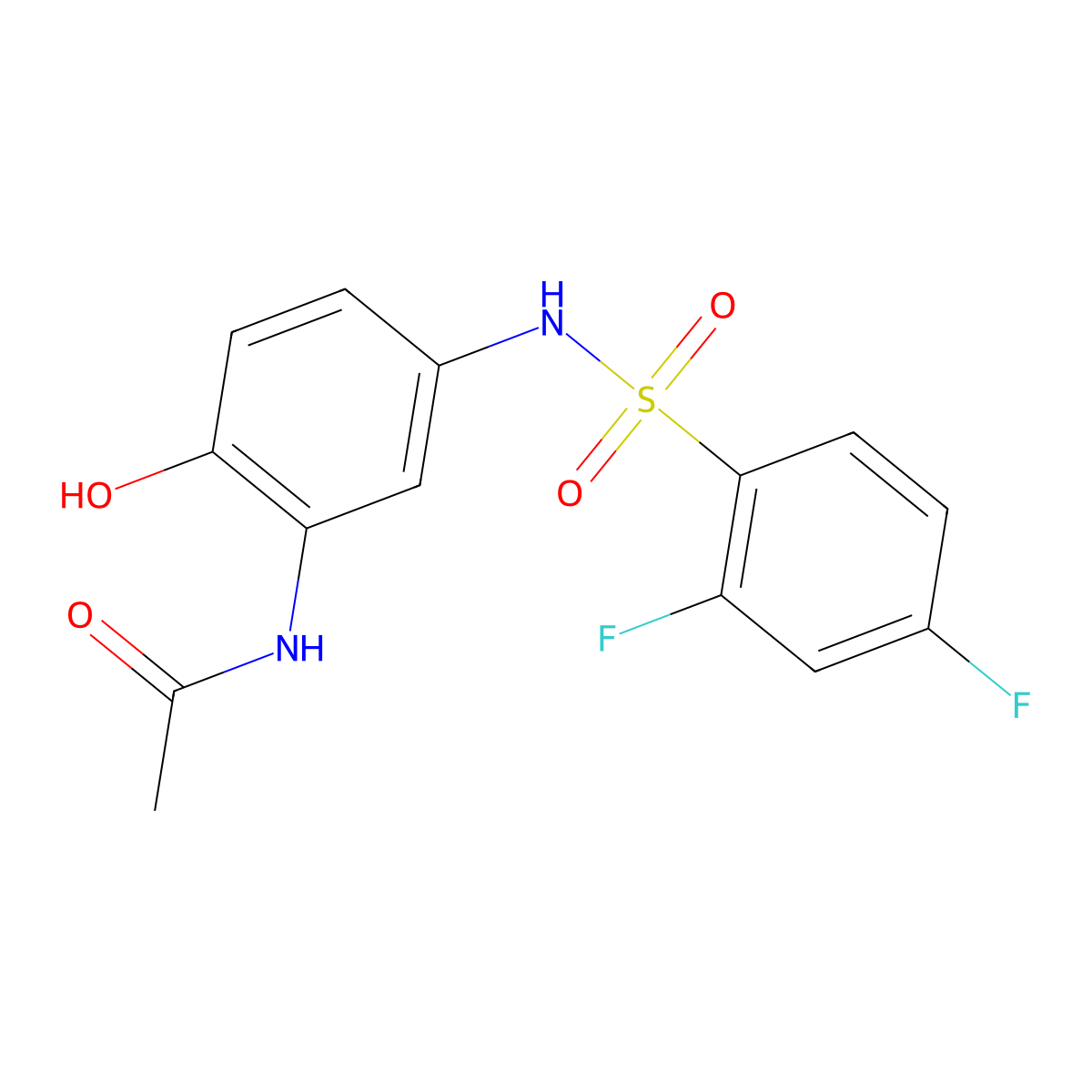 N-[5-(2,4-difluorobenzenesulfonamido)-2-hydroxyphenyl]acetamide molecular structure, CAS 1089598-81-1