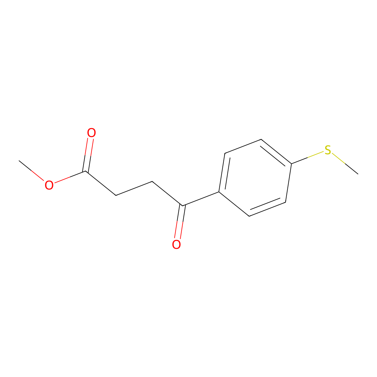 Methyl 4-(4-(methylthio)phenyl)-4-oxobutanoate molecular structure, CAS 108960-07-2