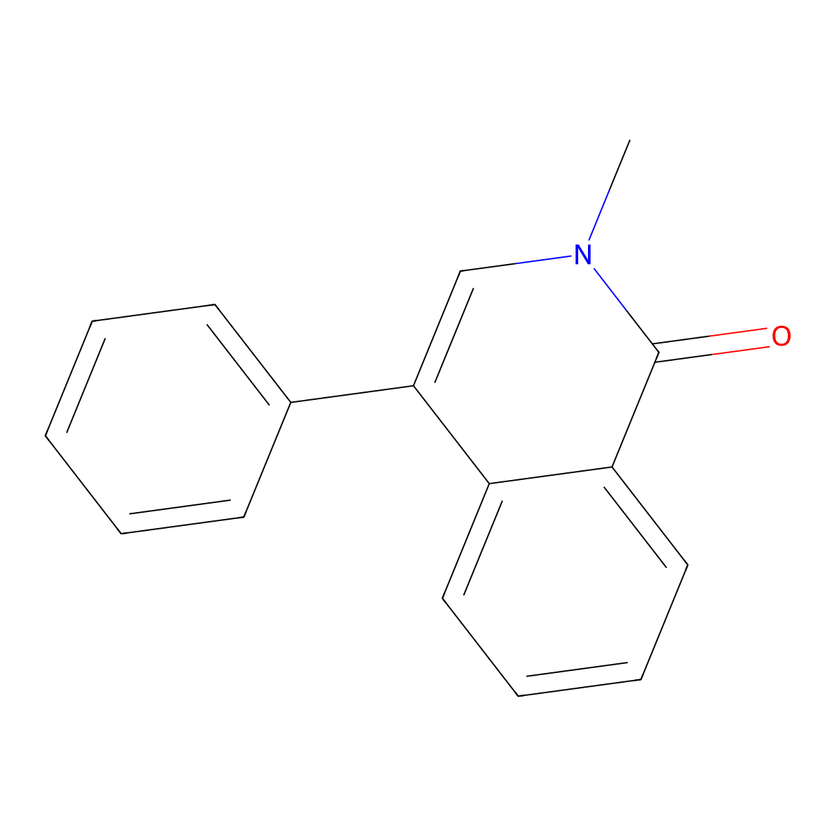 2-methyl-4-phenyl-1(2H)-isoquinolinone molecular structure, CAS 108960-88-9