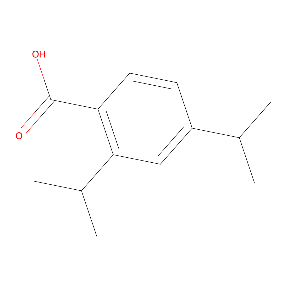 2,4-Bis(propan-2-yl)benzoic acid molecular structure, CAS 108961-55-3