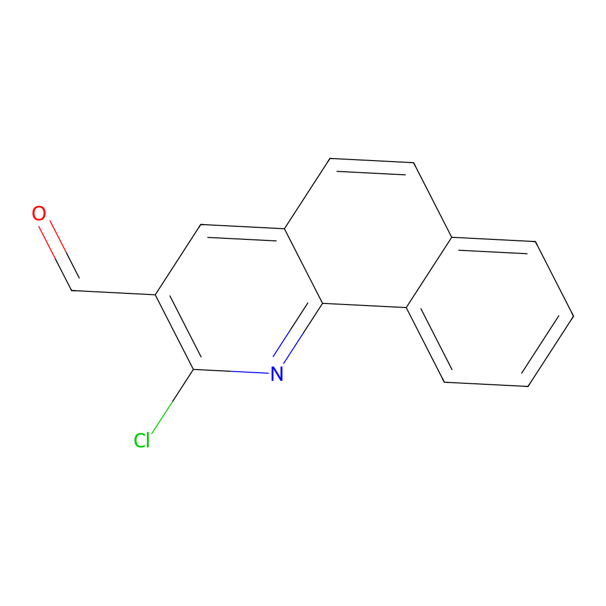 2-Chlorobenzo[h]quinoline-3-carbaldehyde molecular structure, CAS 108962-82-9