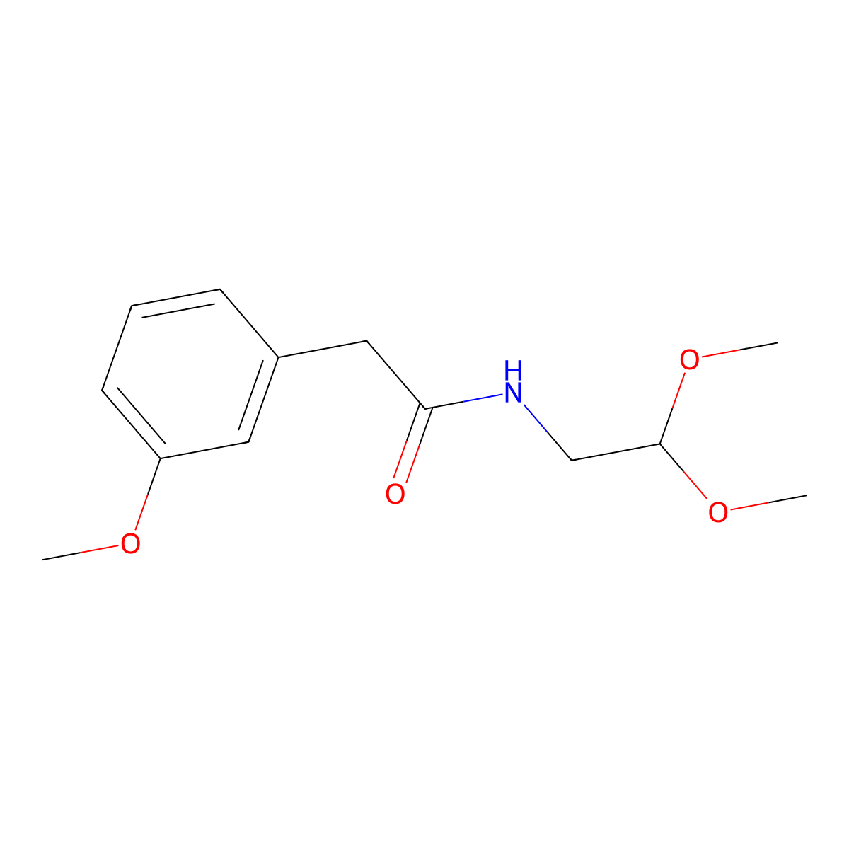 n-(2,2-Dimethoxyethyl)-2-(3-methoxyphenyl)acetamide molecular structure, CAS 108962-85-2