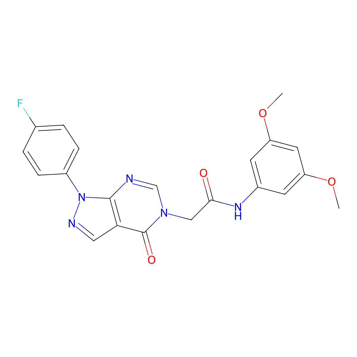 N-(3,5-dimethoxyphenyl)-2-[1-(4-fluorophenyl)-4-oxo-1H,4H,5H-pyrazolo[3,4-d]pyrimidin-5-yl]acetamide molecular structure, CAS 1089621-10-2