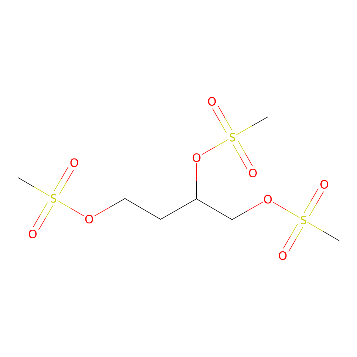 1,2,4-Tris(methanesulfonyloxy)butane molecular structure, CAS 108963-16-2