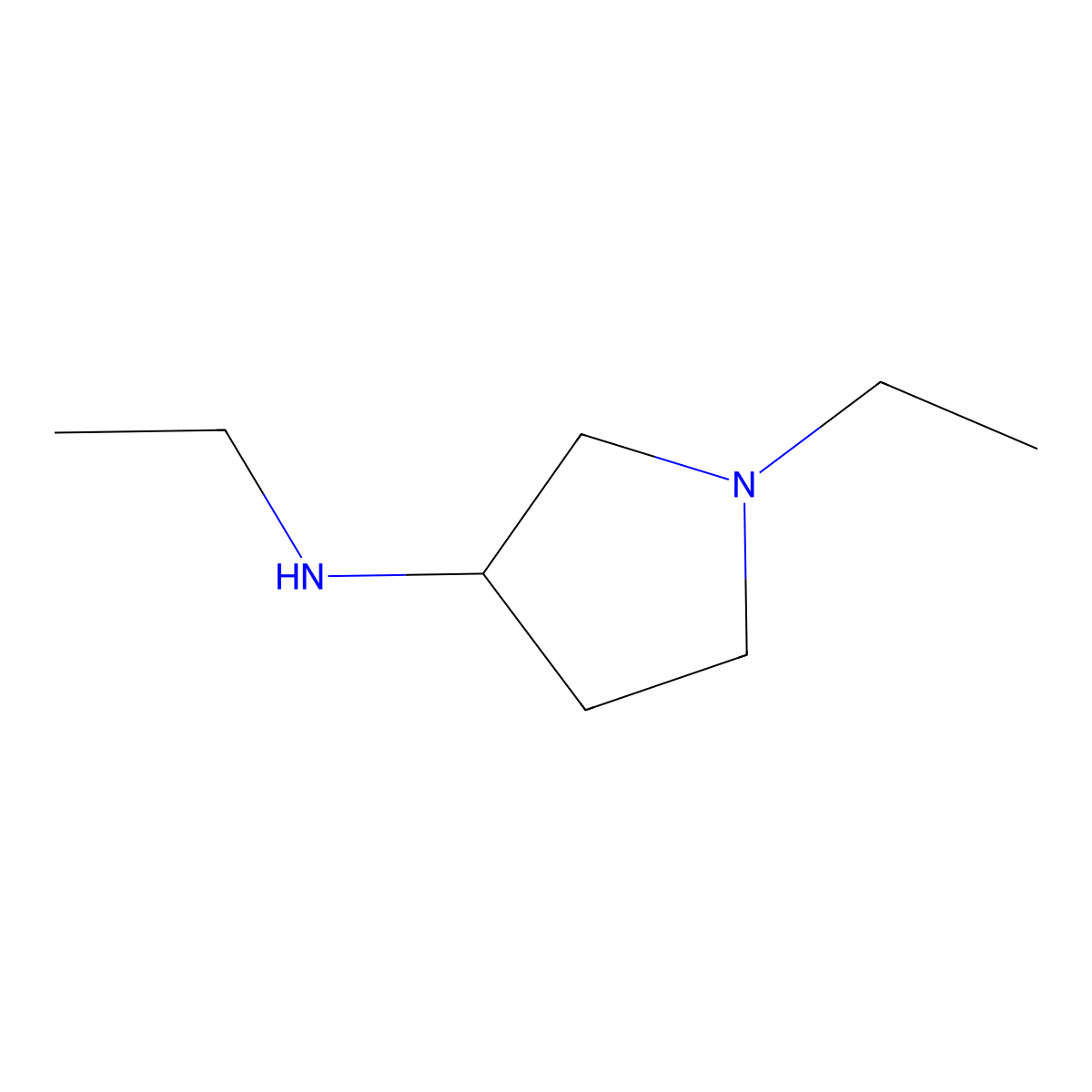 N,1-Diethylpyrrolidin-3-amine molecular structure, CAS 108963-17-3
