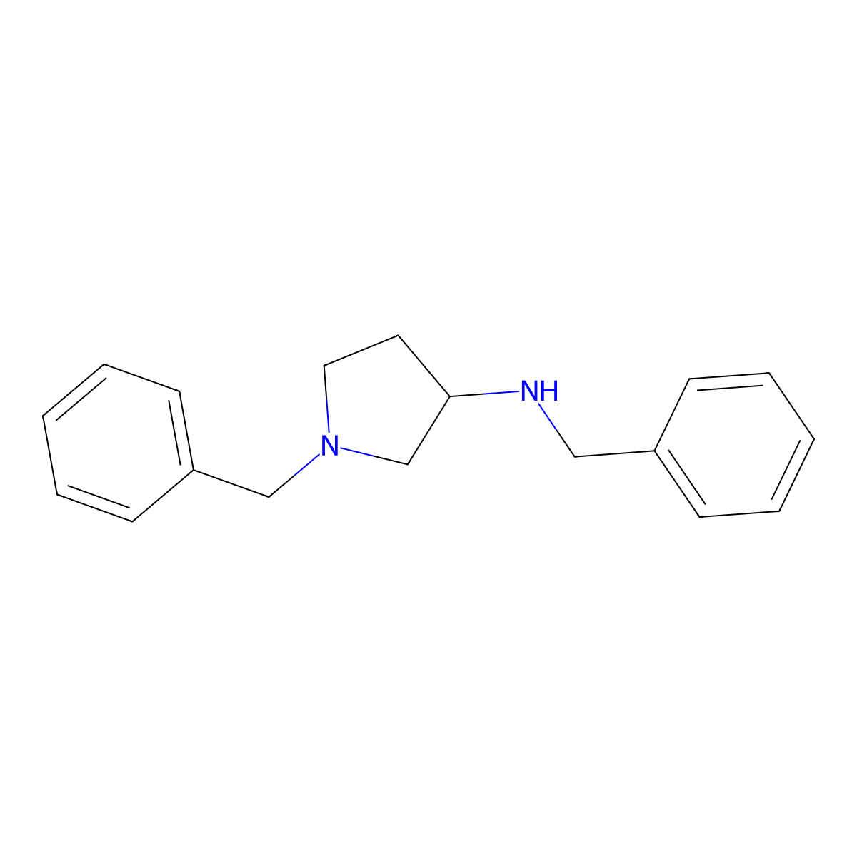 N,N'-Dibenzyl-3-aminopyrrolidine molecular structure, CAS 108963-20-8