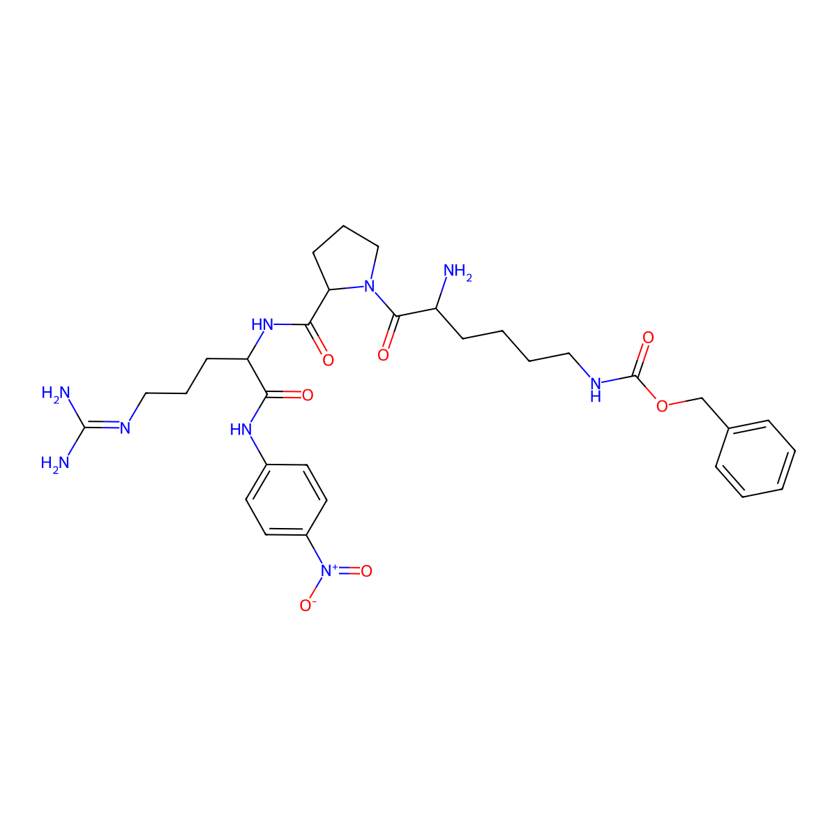 D-Lys(Z)-Pro-Arg-pNA molecular structure, CAS 108963-69-5