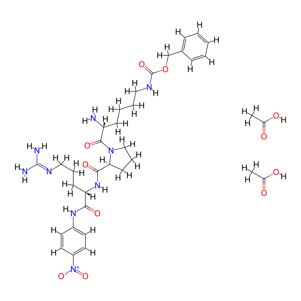 D-Lys(Z)-Pro-Arg-pNA (diacetate) molecular structure, CAS 108963-70-8